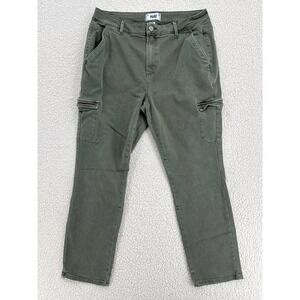 PAIGE Jolie Weekender Cargo Pants Women Size 32 Vintage Ivy Green High Waist